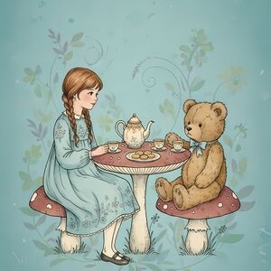 6pc=Vintage Look Little Drwamwr Prints